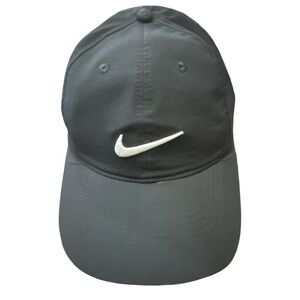 Nike Legacy 91 Dri-Fit Strap Back Black Hat Lightweight Running Golf Fitness OS